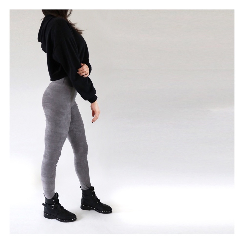 Faux suede high waisted leggings NEW